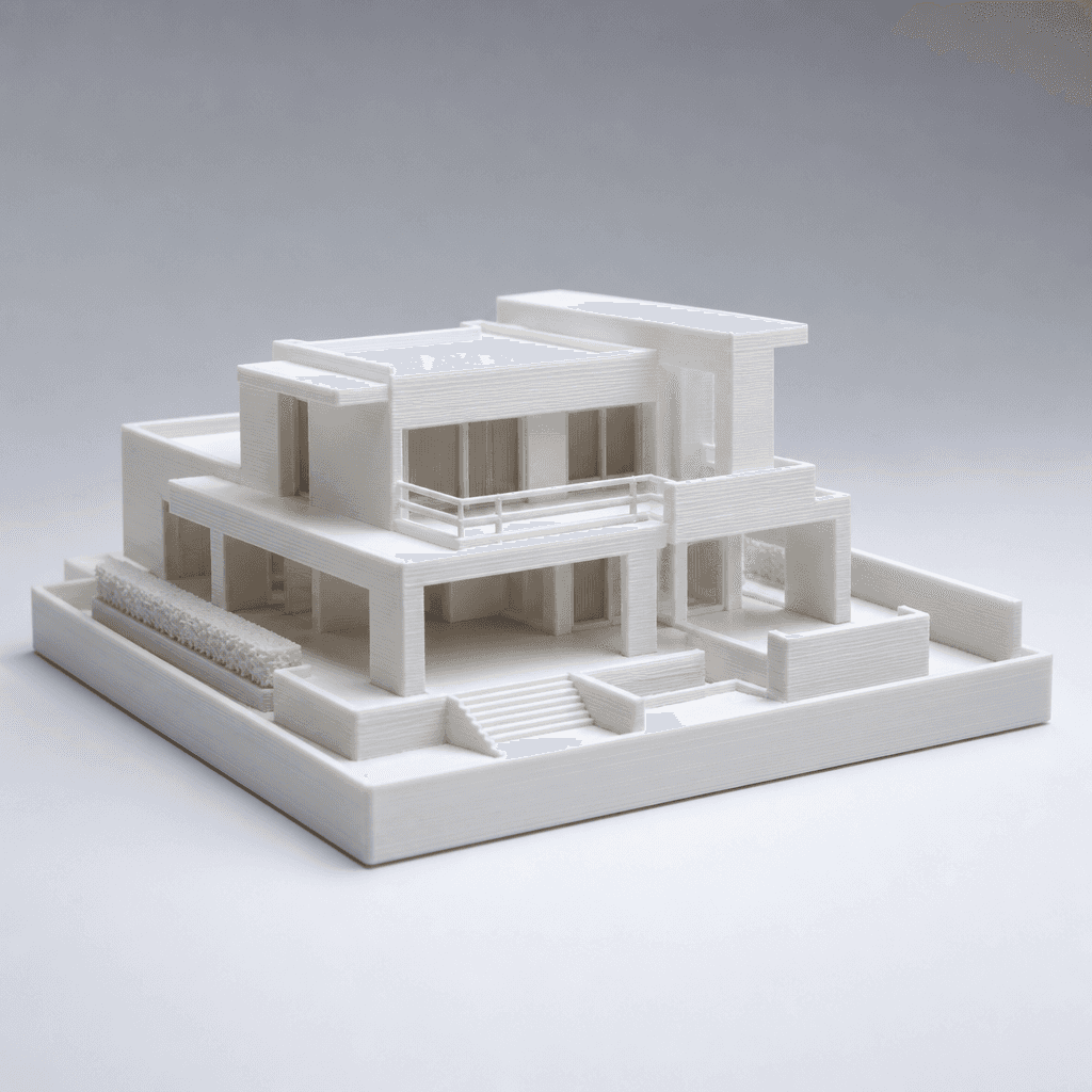 Modern house scale model