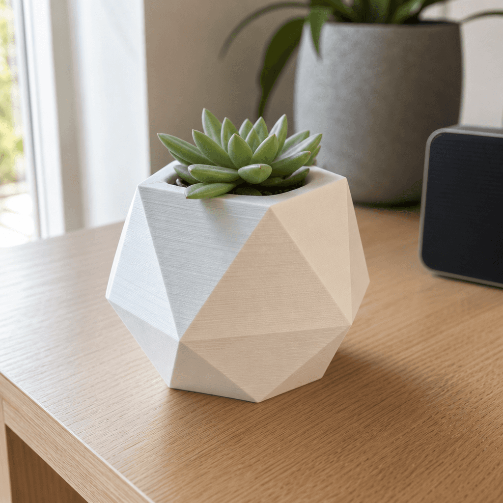 Geometric desk planter