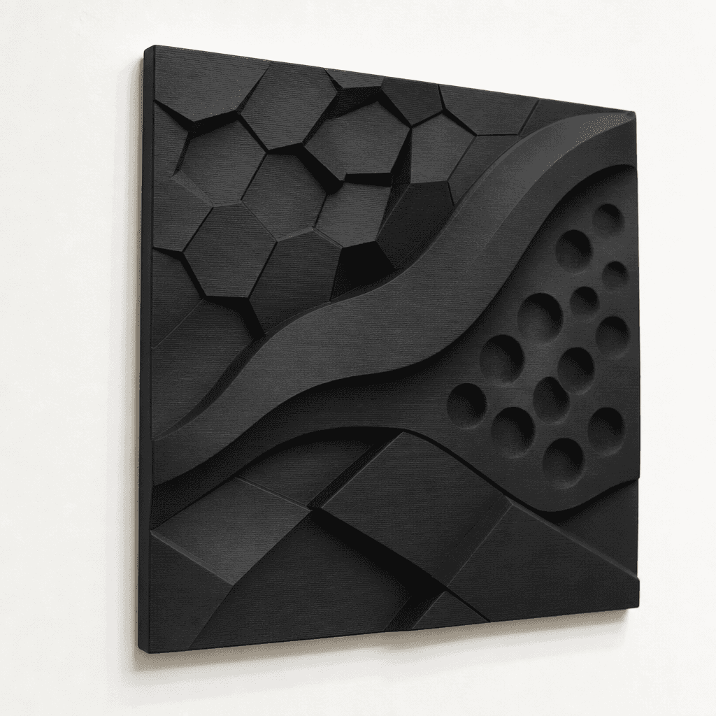 Geometric wall art panel